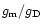 $g_{\rm m}/g_{\rm D}$
