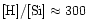 $\rm [H]/[Si] \approx 300$
